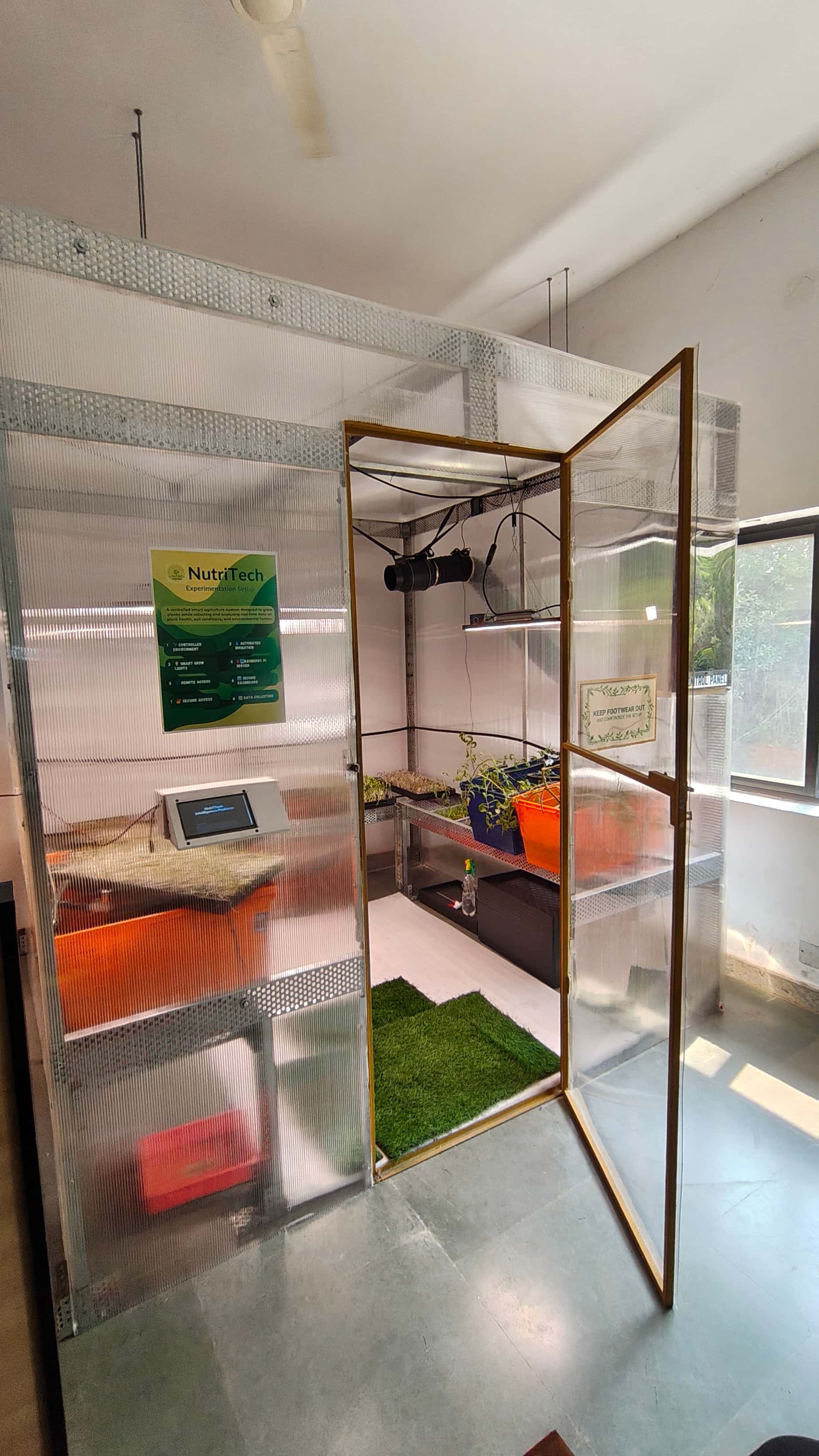 NutriTech Experimentation Setup — controlled environment growth chamber